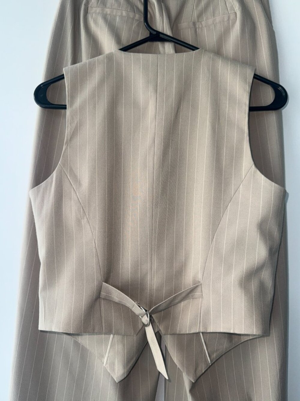 Frank and Oak Pinstripe Vest and Trousers - Beige - Picture 2 of 5